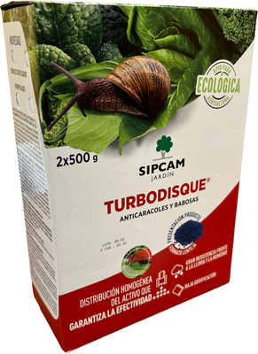 Anti Caracoles Ecologico Turbodisque Resistente Agua 2x500 gr